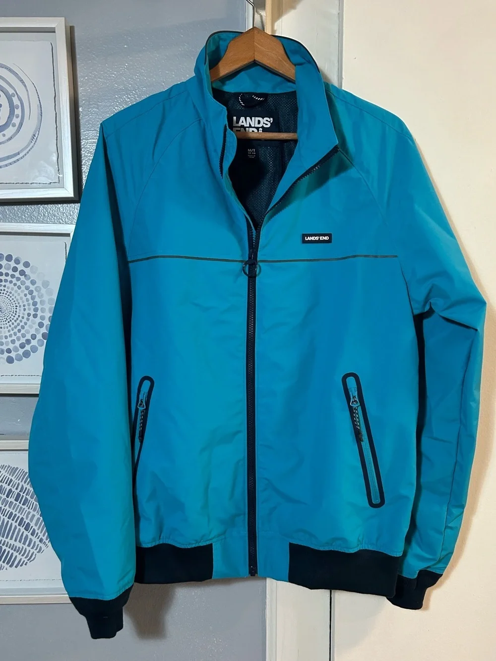 Lands' End Squall Wind Waterproof Lightweight Jacket Men's Big & Tall Size M/T